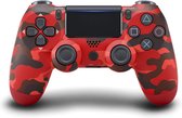 Visual Traffic Draadloze Controller geschikt voor PlayStation, Bluetooth PS4-gamepad Camouflage Rood///Manette sans fil pour PlayStation, Manette de jeu Bluetooth PS4 Rouge Camouflage