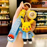 Pokémon Sleutelhanger Pikachu - Kinder Sleutelhanger - Pokémon - Cadeau - Keychain - Blauw