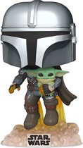 Funko Star Wars Verzamelfiguur Pop! Vinyl - The Mandalorian Mando Flying With Jet Multicolours