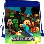 Minecraft Gymtas - School - Lunch- Zwemmen - Groen - Blauw