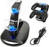 Oplaadstation Geschikt voor Playstation 4 - PS4 Controller Oplader - Dual Docking Charger - Zwart