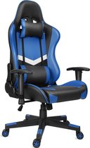 Seven Comfort - Game Stoel - Gaming Stoel - Gaming Chair - Zwart - Bureaustoel Met Nekkussen & Verstelbaar Rugkussen - Instelbare Zithoogte