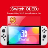 KM Deals - 2x Screenprotector geschikt voor Nintendo Switch Oled - tempered glass Screen cover