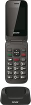 Denver Senioren Telefoon met oplaadstation - GSM Simlock vrij - Mobiele telefoon met SOS knop - BAS24200M - Zwart