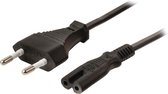 Cablexpert Stroomkabel met rechte C7 plug en rechte stekker - 2x 0,75mm / zwart - 1,5 meter