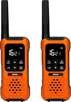 Alecto FR300OE - Walkie Talkie voor kinderen en volwassenen - Set van 2 stuks - Bereik tot 10 km - Oranje-Zwart