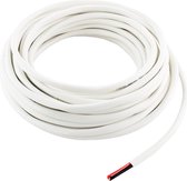 Luidsprekerkabel 2 x 2,5 mm² - 10 meter - OFC zuurstofvrij koper - 13 AWG - Wit | Qnected®