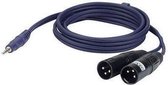 DAP Audio Aux naar XLR Overgangskabel 1,5m - Mini Jack stereo naar 2x XLR Male - 1,5m