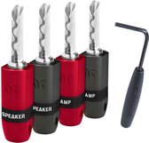 Audioquest SureGrip 300 Banana Zilver - Banaanstekker (4 set)