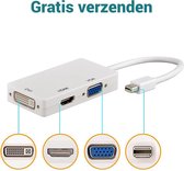 3 in 1 Supersnelle Mini Display port (Thunderbolt) Naar VGA & HDMI & DVI Monitor Kabel / Adapter / Schakelaar / Mini Display Port To VGA Connector / Omvormer Geschikt Voor Apple / Mac / Macbook