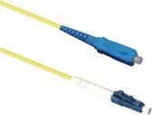 LC - SC Simplex Optical Fiber Patch kabel - Single Mode OS1 - geel / LSZH - 2 meter