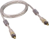 Premium FireWire 400 kabel met 4-pins - 4-pins connectoren / transparant - 3 meter