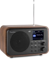 DAB radio met Bluetooth - Audizio Milan - DAB radio retro met accu en FM radio - Hout