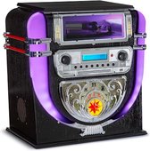 auna Graceland mini jukebox - DAB+ en FM-radiotuner -platenspeler - CD speler - Bluetooth / USB / SD / AUX - retro design