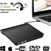 Externe DVD & CD Speler - Externe DVD Speler voor Laptop - Externe DVD Speler Geschikt Voor Windows, Linux & Mac - USB 3.0 - NIEUWSTE VERSIE DVD Speler