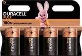 Duracell Plus-D K4 D - Batterij -  Alkaline - 1.5 V - 4 stuks