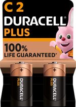 Duracell Plus Alkaline C batterijen - 2 stuks