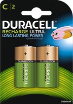 Duracell Rechargeable C 3000mAh batterijen, verpakking van 2