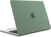 Macbook Air 2022 Hoesje - 13.6 inch - Matte Middernacht Groen - MacBook Air (M2 Chip) Case - Cover geschikt voor Apple MacBook Air (A2681)