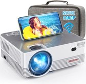 UpLiving® LCD Mini Beamer met WiFi | WK voetbal 2022 | Met Bluetooth | Native Full HD | 10.000:1 Contrastratio | 8.000 Lumen | Projector - Mini Beamer - Draagbare Pocket Beamer - Afstandsbediening - Draagtas