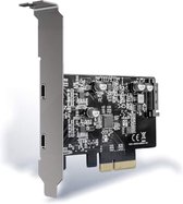 Maiwo KC014 PCI Express x4 naar 2x USB-C  - USB 3.1 Gen 2 - 10 Gbps