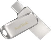 SanDisk Ultra Dual Luxe USB-stick smartphone/tablet Zilver 128 GB USB-C USB 3.1 (Gen 1)