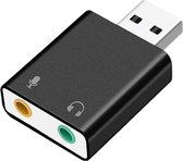 AdroitGoods Externe USB (3D) Geluidskaart Adapter - Sound Card - Usb 5.1 - Zwart
