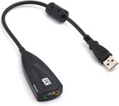 Externe geluidskaarten | Geluidskaart adapter | Sound card | USB audio adapter | 3D audio 7.1 | Professionele geluidskaart | PC & MAC | Zwart