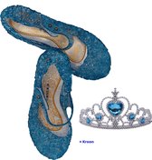 Frozen Prinsessenschoenen- blauw -  maat 28 - Giftset voor bij je Prinsessenjurk - binnenzool 17 cm