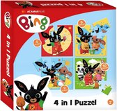 Bambolino Toys - Bing 4 in 1 puzzelset - 4x6x9x16 stukjes - kinderpuzzel - leren puzzelen - educatief peuter speelgoed