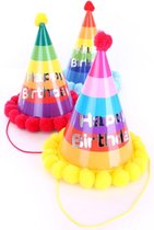 Verjaardag feesthoedjes volwassenen XL van karton - Verjaardaghoedjes/punthoedjes