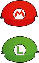 AMSCAN - 8 Super Mario feesthoedjes - Decoratie > Feesthoedjes