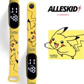Pokémon Horloge - Pikachu - Smartwatch - Leerklok - Waterdicht - Siliconen - Kinderhorloge - Speelgoed - Digitaal - Armband - LED Display - Cadeau - Geel - Watch