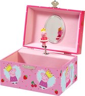 Bambolino Toys - Peppa Pig Sieradendoosje - Muziekdoos met draaiende Peppa ballerina - rose met spiegel - juwelenkistje