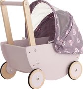 Howa - Houten Poppenwagen "Rainbow" met opvouwbare kap 25502