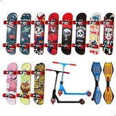 LAPCRASH Fingerboard 15 stuks - Fingerboard Skatepark - Vinger Skateboard - Mini Skateboard - Skate Ramp - Vinger Step - Fingerboard Ramps - Finger Step - Finger Scooter - Finger Bmx - Sinterklaas Cadeautjes