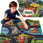 Fidgy - Dinosaurus Speelgoed - Speelmat - 83cm x 83cm - Inclusief 4 Attributen