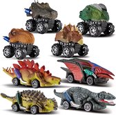 Fidgy - Dino Racers 8 Stuks - Dinosaurus Speelgoed - Auto Speelgoed Jongens - Duo