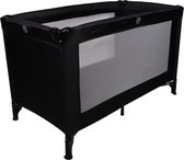 Ding Campingbedje - Zwart - 120x60 cm - Reisbedje inclusief bodemmatrasje