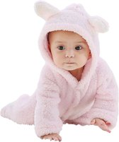 Budino Baby Pyjama Romper Onesie Beer - Roze - 6 mnd