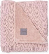 Jollein Baby Deken Wieg 75x100cm River Knit - Pale Pink/Coral Fleece