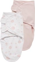 Meyco Dots/Uni swaddlemeyco inbakerdoek - 2-pack - pink/light pink - 4-6 maanden