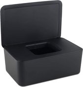 BillendoekjesDoos - Zinaps Baby Wipes Box, Opbergdoos voor natte doekjes, babydoekjes Case Toilet Papier Doos Weefsel Houder Plastic Nat Dispenser Tissue Box Servet Box (zwart) (WK 02129)