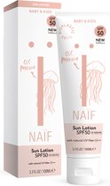 Naïf Zonnebrand Lotion Parfumvrij - Baby en Kids - SPF 50 - 100ml - met Natuurlijke Ingrediënten