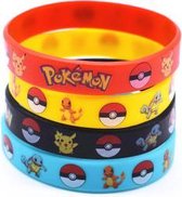 4 Pokémon Go polsbandjes van gel - Set van 4 stuks - Polsbandje rubber - Silicone polsbandje - Setje armbandjes - Siliconen - pokemon uitdeelcadeau - Pokemon celebrations - Pokemon bandjes
