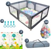 Quality4Less™ | grote speelbox - 5 in 1 grondbox set - playpen - voor baby peuter en kleuter - 180x150x66