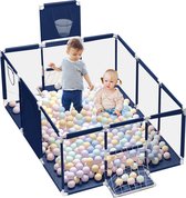 INSMA Speelbox - Grote Grondbox - Kruipbox - Playpen - Kinderbox - 181x122x61cm - Blauw