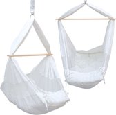 Babyhangmat - Babyveerwiegje - 100% Katoen - Max. 15kg - Wit