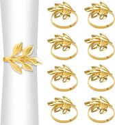 BOTC Servetringen - Set van 8 Gouden servetringen - Triangle - voor Bruiloft, Banket, Jubileum, Feest, Verjaardag, Festival
