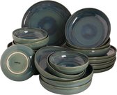 Palmer Serviesset Miami Stoneware 6-persoons 24-delig Groen